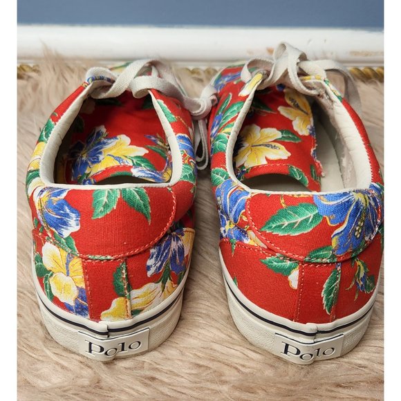 NWOB RALPH LAUREN POLO Thorton Tropical Canvas Sneaker - MEN SIZE 11 - Picture 3 of 6